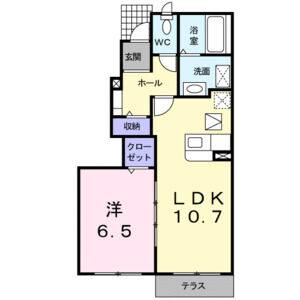 1LDK 間取り図