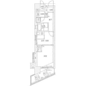 1K 間取り図