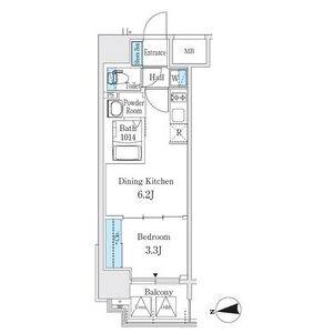 1DK 間取り図