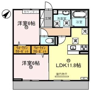 2LDK 間取り図