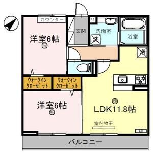 2LDK 間取り図