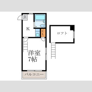 1K 間取り図