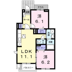2LDK 間取り図