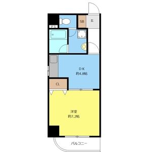 1DK 間取り図