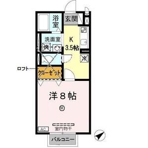 1K 間取り図