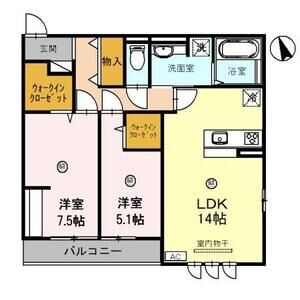 2LDK 間取り図