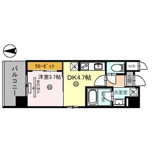 1DK 間取り図