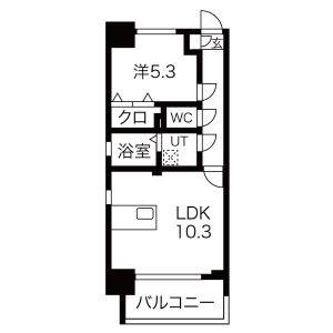 1LDK 間取り図