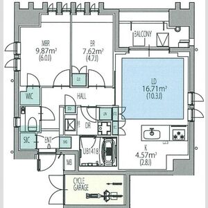 2LDK 間取り図