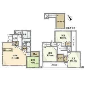 4LDK 間取り図