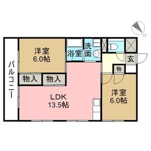 2LDK 間取り図