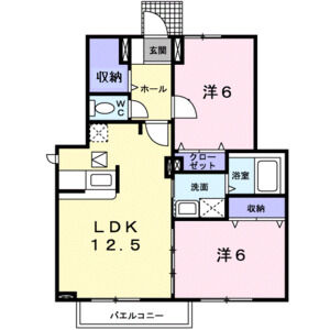2LDK 間取り図