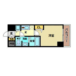 1K 間取り図