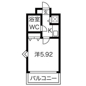 1K 間取り図