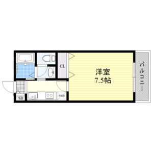 1K 間取り図