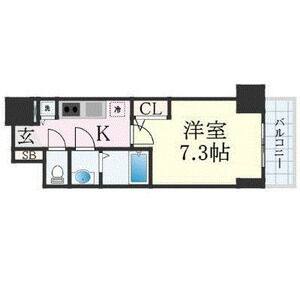 1K 間取り図