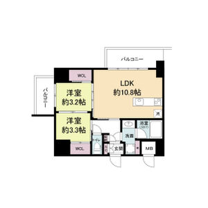 2LDK 間取り図