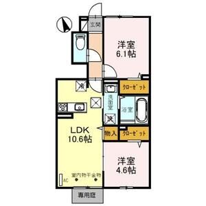 2LDK 間取り図
