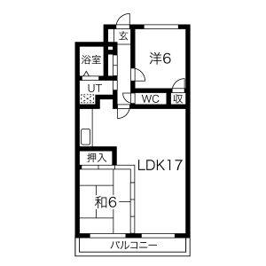 2LDK 間取り図