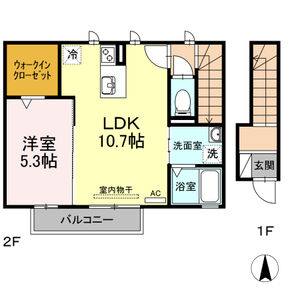 1LDK 間取り図