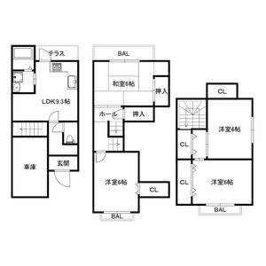 4LDK 間取り図