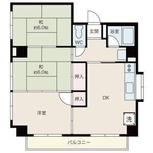 3DK 間取り図