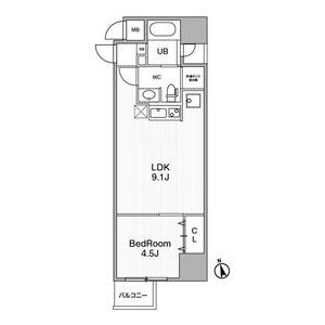 1LDK 間取り図