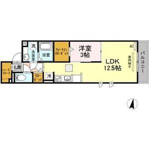 1LDK 間取り図