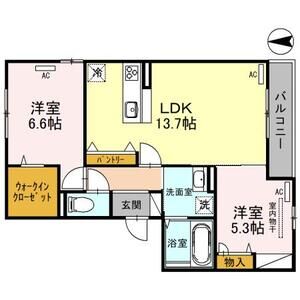 2LDK 間取り図