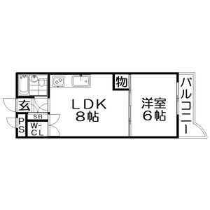 1LDK 間取り図