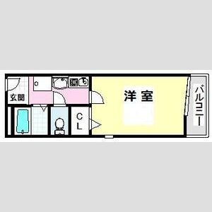 1K 間取り図
