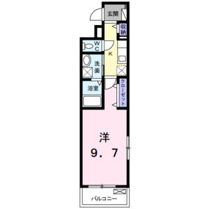 1K 間取り図