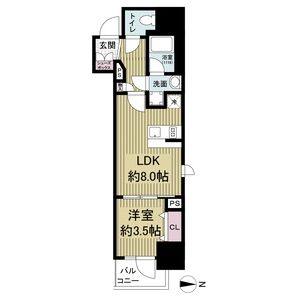 1LDK 間取り図