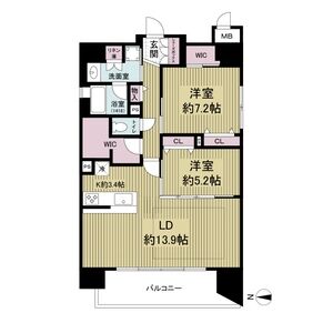 2LDK 間取り図
