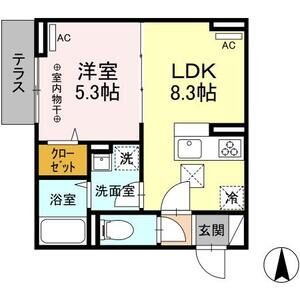 1LDK 間取り図