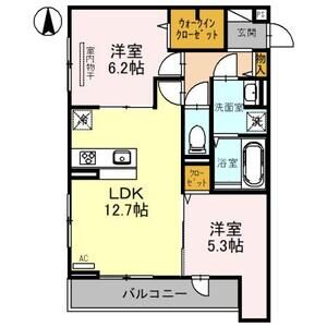 2LDK 間取り図