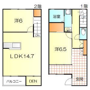 2LDK 間取り図