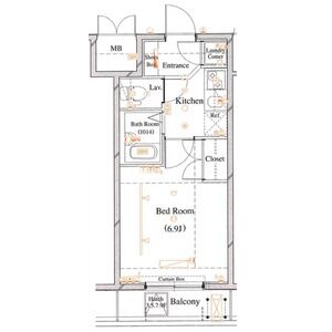 1K 間取り図