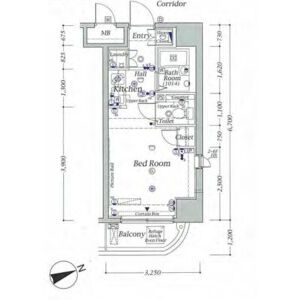 ワンルーム 間取り図