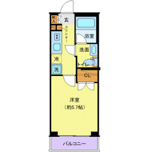 1K 間取り図