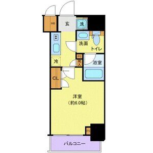 1K 間取り図