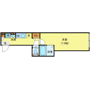1K 間取り図