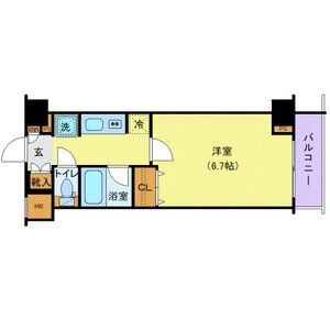 1K 間取り図