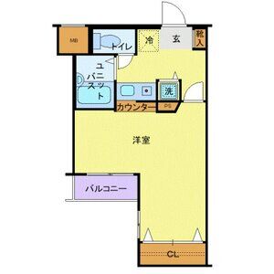 1K 間取り図