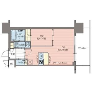 1LDK 間取り図