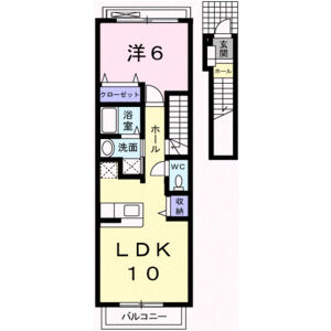 1LDK 間取り図