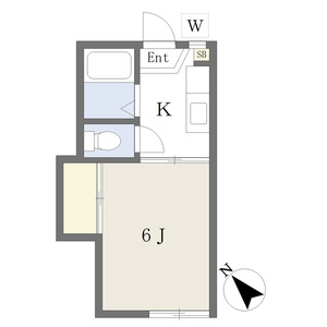 1K 間取り図