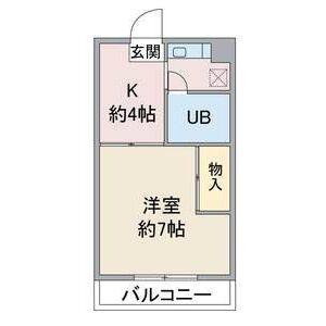 1K 間取り図