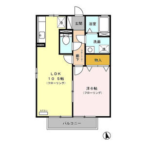 1LDK 間取り図