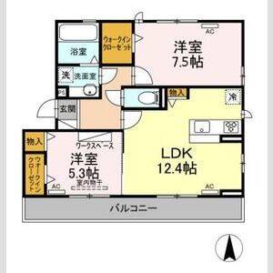 2LDK 間取り図
